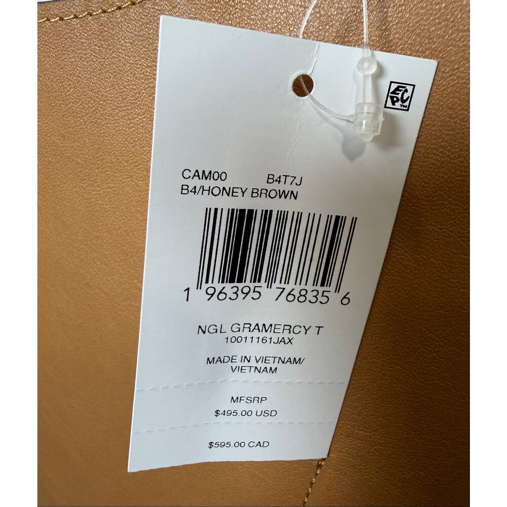 NWT Coach CAM00 Gramercy Natural Grain Leather Tote Bag - Picture 6 of 8